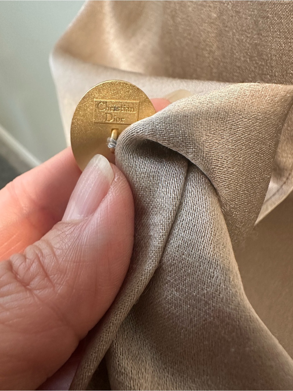 Dior Shimmering Taupe Single-Button Blazer - Picture 6 of 8